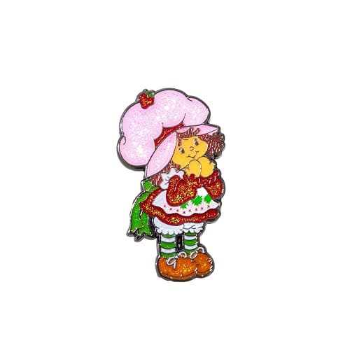 Strawberry Shortcake 'Limited Edition' 4-Pack Glitter Enamel Pin Set with Strawberry Shortcake, Lemon Meringue, Orange Blossom & Blueberry Muffin Pins thumbnail 2