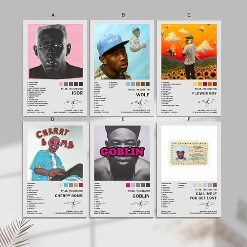 BAON Tyler Poster The Creator Music Album Cover Edition Posters Set of 6 Poster 16x24 Inch Unframed Decorative Painting Canvas Wall Posters And Art Picture Print Modern Family Bedroom Decor Posters thumbnail 6