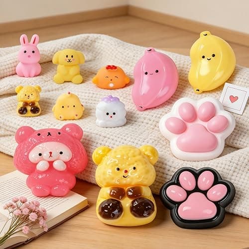 Taba Squishy Fidget Toys 12Pcs, Stress Relief Sensory Squeeze Toys for Kids 4-8 8-12, Kawaii Taba Squishies for Party Favors, Classroom, Birthday Gifts Goodie Bag Stocking Stuffers thumbnail 3