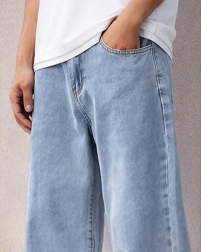Lumiquintette Baggy Jeans for Men Y2K Streetwear Vintage Wide Leg Loose Fit Denim Pants Hip Hop Skater Carpenter Jeans thumbnail 5