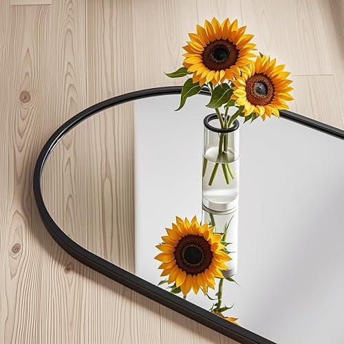 48"x14" Gold Arched Full Length Mirror - Shatter-Proof Glass & Aluminum Frame, Over Door or Wall Mounted for Bedroom, Bathroom, Living Room Decor thumbnail 4