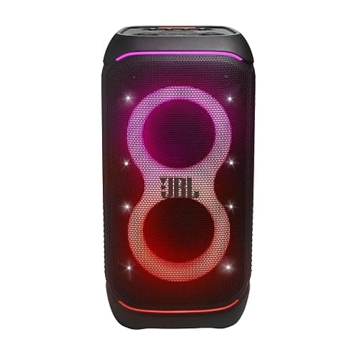 JBL PartyBox Stage 320 Portable Party Speaker with Wireless Two Microphone System (Black) thumbnail 4