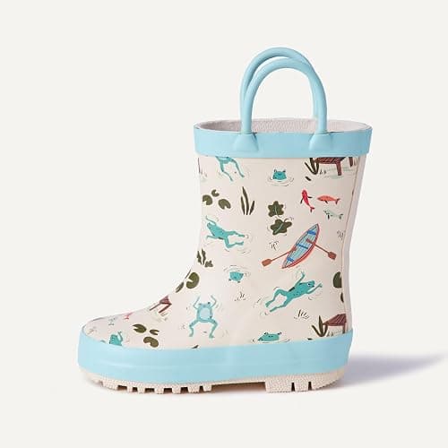 Amazon Essentials x Sofia Grainge Unisex Toddlers' Waterproof Rubber Rain Boots thumbnail 4