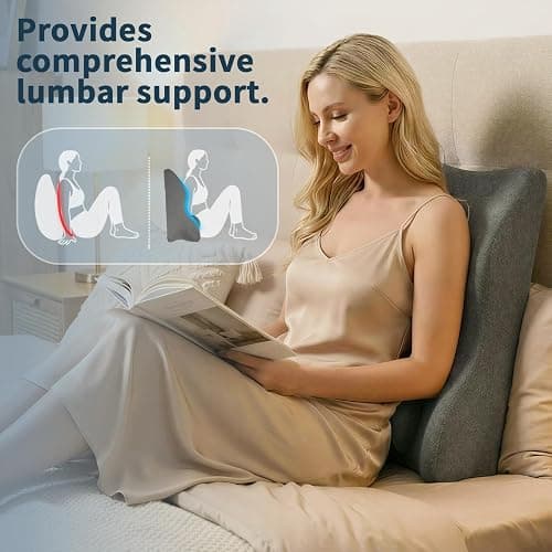 XZdream Ergonomic Wedge Prone Pillow,Multi-Functional Memory Foam Bed Pillow,Reading Pillow,Ideal for Bed Breaks,Sitting Up,Back Support,Sleeping,Anti Snoring,Back and Leg Pain Relief thumbnail 7