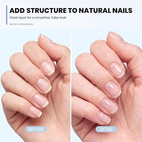 Beetles Builder Gel for Nails, 2 Pcs 8 in 1 Clear Building Gel | for Instant Apex Strengthening & Extension, Beginner Friendly DIY Salon at Home, Gifts for Women, UV & LED Lamp Cured Needed thumbnail 3