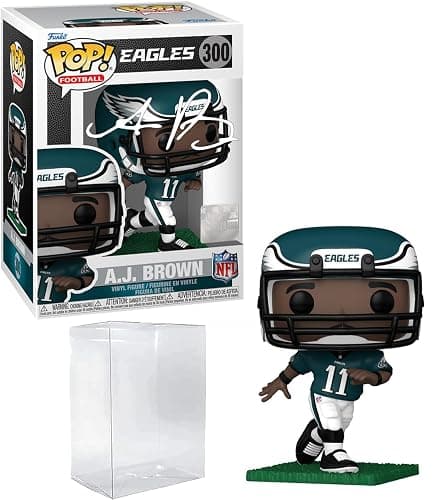 AJ Brown #300 Facsimile Signed Reprint Laser Autographed Funko POP! Football NFL: Philadelphia Eagles Figurine with Protector Case thumbnail 3