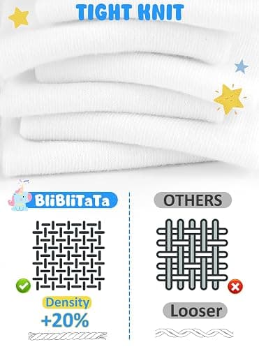 BliBliTaTa Boys Girls Kids Socks Crew Socks 5 Pack for 2-4,4-6,6-8,8-10,10-12,12-14 Years Old White Black Grey Blue Pink thumbnail 5