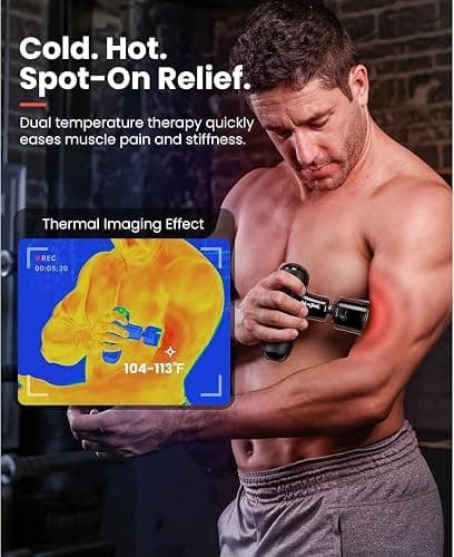 BOB AND BRAD Q2 Pro Mini Massage Gun with Heat and Cold, Pocket-Sized Deep Tissue Massager, HSA Portable Percussion Muscle Massager Gun, Ultra Small & Quiet Muscle Massager, FSA Eligible thumbnail 3