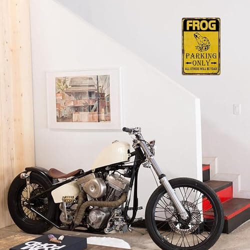 Cool Stuff Frog Parking Only Metal Tin Sign - Vintage Frog Wall Decor, 8x12 Inch thumbnail 5