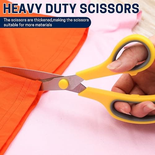 Scissors Bulk Set of 32-Pack, 8" All Purpose Multipurpose Sharp Sewing Craft Fabric Scissors for Office Home High/Middle School Student Office Teacher Art Supplies, Right/Left Handed thumbnail 6