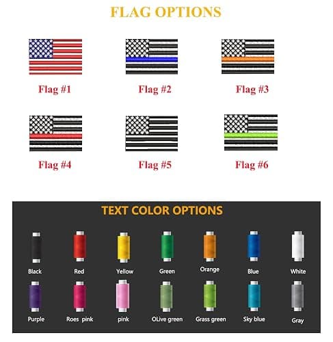 2PCS Customizable Name Patches, Iron-on Or Hook Fastener，Personalized Tactical Morale Embroidered Name Tags with American Flag Patch for Hats Caps Bags Backpacks Tactical Vest Military thumbnail 4