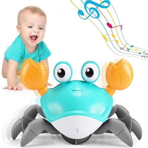 Adeokay Crabe Qui Marche Bebe, Jouet Bebe 1 2 an Cadeau Pâques Enfant 1 2 Ans Jouet Enfant 1 2 Ans Garcon Fille Jouets D'éveil Musicaux Jeu Jouet Bebe 3-6-12 Mois Idée Cadeau Bébé Linkimals - Image 1