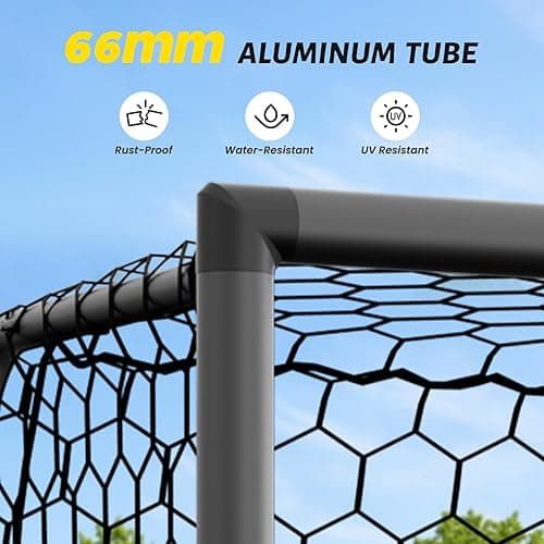 NAIZEA Soccer Goals - 24x8/21x7/18x7/12x6/16x7/10x6/8x6/6x4FT Soccer Goals for Backyard - Metal Soccer Goal for Youth Adult - Multiple Sizes Colors- Perfect for Games Indoor Outdoor thumbnail 4