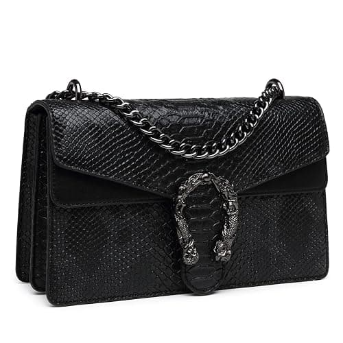 MYHOZEE Crossbody Bags for Women - Snake Printed Clutch Purses Leather Chain Shoulder Bags Evening Handbags thumbnail 7