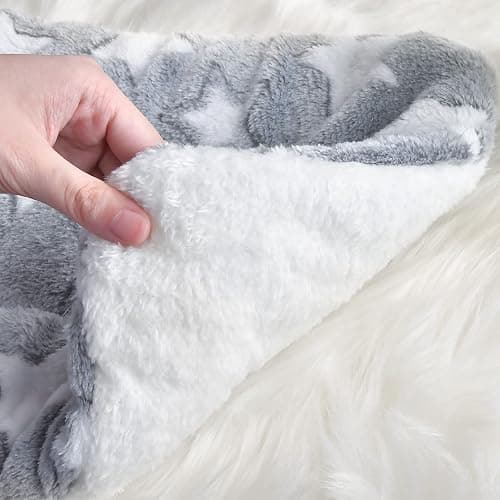 catadog Small Animal Bed Mat, Soft & Warm, Suitable for Guinea Pig, Hamster, Rabbit, Rat and Bearded Dragon (X-Large(13.3''x9.4''), Star Pink) thumbnail 4