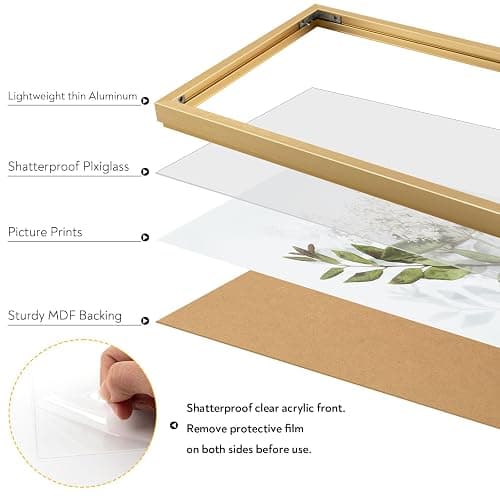 Golden State Art, 24x36 Aluminum Picture Frame, Gold Metal Thin Poster Frames for 24 x 36 inch Photo, Acrylic Front, Wall Hook for Horizontal or Vertical Display, 1 Pack thumbnail 5