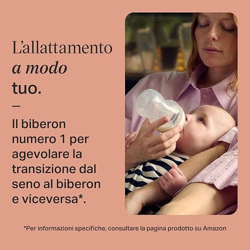 Tommee Tippee biberon anti-colica Natural Start 150ml, con tettarella simile al seno materno, valvola anti-colica, autosterilizzante, 3 pezzi thumbnail 4