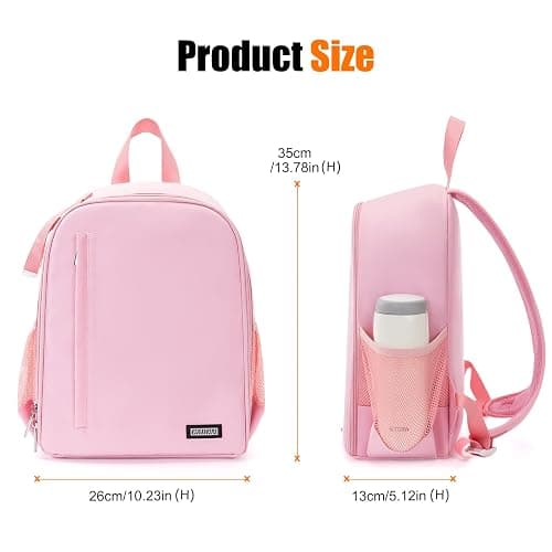 CADeN Camera Backpack Bag Professional for DSLR/SLR Mirrorless Camera Waterproof, Camera Case Compatible for Sony Canon Nikon Camera and Lens Tripod Accessories (Small, Pink) thumbnail 6