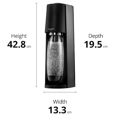 SodaStream - Terra Soda Streaming Machine - STARTER KIT - Sparkling Water Maker with CO2 & Bubly Drop - Eco-Friendly, No Batteries Needed - Black thumbnail 2