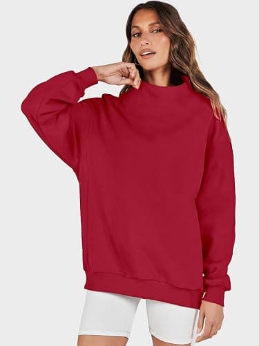 ANRABESS Womens Oversized Sweatshirts Turtleneck Pullover Long Sleeve Hoodies Tops 2025 Fall Fashion Preppy Outfits thumbnail 4