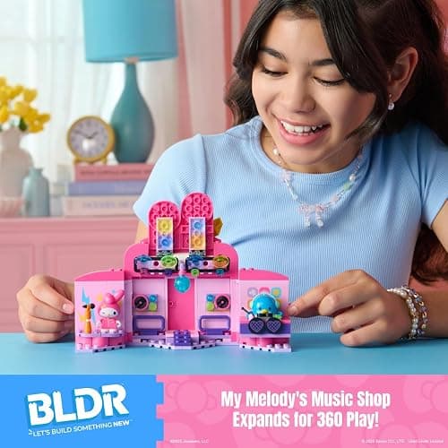 BLDR Hello Kitty and Friends My Melody’s Music Shop Building Set - Hello Kitty & Tuxedosam Minifigures - Gift for Kids and Sanrio Fans Ages 8+, 0130 thumbnail 2