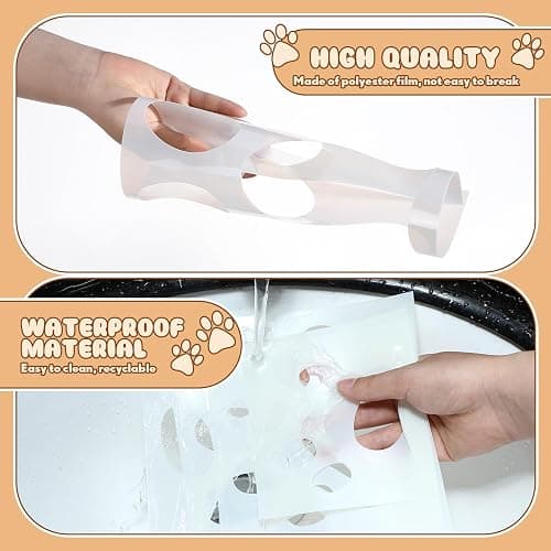 Teling 14 Pieces Large Stencil for Painting on Wood Plastic 5 Point Template Paint Stencils for Fabric Walls Arts Paper Home Decoration(Paw) thumbnail 6
