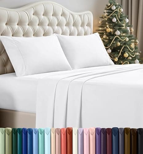 Utopia Bedding Full Sheet Set 4 Piece Bed Sheets for Full Size Bed, Hotel Luxury, Extra Soft, Cooling Bed Sheets - Wrinkle, and Fade Resistant (White) - Image 1