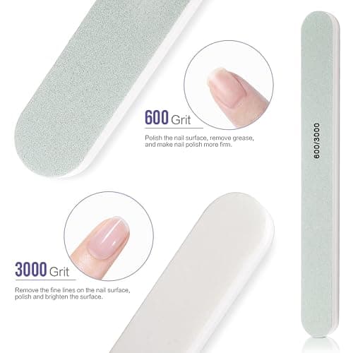 Teenitor Nail Gel Remover Tools Kit with Pink Polish Remover Clips, Cuticle Peeler Scraper, Gel Nail Brush, 115 Pack Nail Wipe Cotton Pads, Nail File Grits 120/180 Buffer Block Grits 400/4000 Rose thumbnail 5