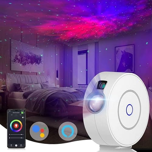 CHIGIH Smart Galaxy Projector, LED Starry Sky Night Light Star Projector, Nebula Ceiling Night Light App & Voice Controlled Northern Lights Projector for Room Bedroom Parties Decor Birthday Gifts - Image 1