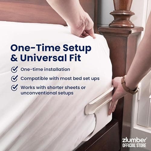 The Original USA Patented ZlumberLock – Secure Sheet Holder with Heavy-Duty Mattress Straps – No More Loose Bedding, Universal Fit, Easy One-Time Installation thumbnail 5