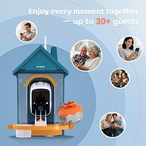 Smart Bird Feeder with Camera Outdoor Birdhouse:AI Identifies 11000+ Species, Features 3K HD Quality and Arrived Alerts Function,Powered by 3 Solar Panels,Gifts for Mom Dad Bird Lovers thumbnail 8