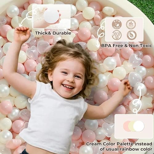 TRENDPLAY Ball Pit Balls Star and Heart Shapes for Toddlers - 50 100 200 500 Count Plastic Balls for Ball Pit Fun and Play thumbnail 6