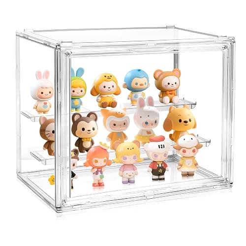 Acrylic Display Case for Collectibles Clear Display Box for Figures with Magnetic Door, Stackable Design, Dustproof, Miniature Display Shelf for Action Figures,Display Box Display Case(1PCS) - Image 1