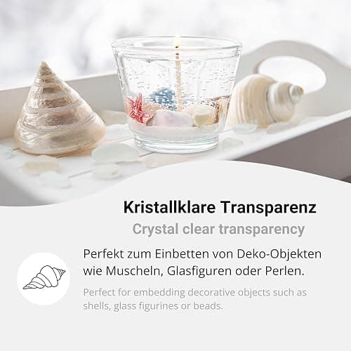 DistrEbution Kerzen-Gel transparent 800g Kerzengel Gelwachs zum Kerzen gießen thumbnail 4