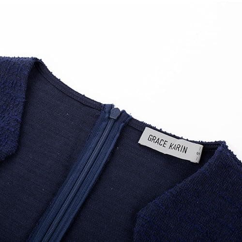 GRACE KARIN Women's Gorgeous Pencil Dress Cap Sleeve Tweed Pencil Dress for Work thumbnail 3