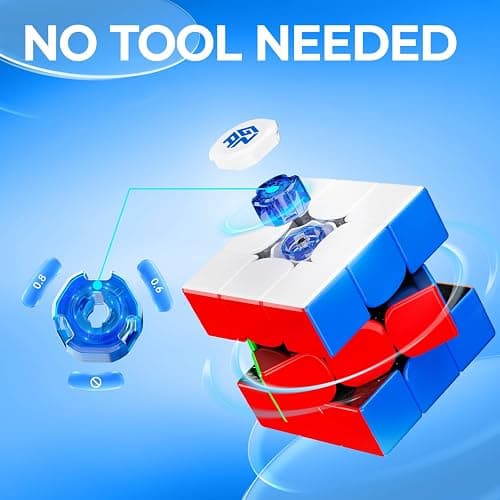 GAN 356R S,3x3 Speed Cube 356RS Magic Cube Professional Puzzle Cube Ultra Durable and Flexible for Kid&Adults,Non-Magnetic(Stickerless） thumbnail 5