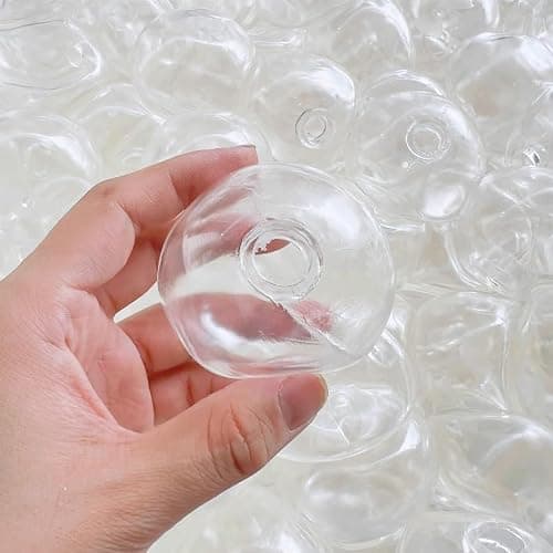 Blank Pressure Ball Skin DIY Kit, DIY Stress Ball Making Kit,with Empty Skin Base, Lid，Glue, Cable Ties (1 Set Transparent) thumbnail 4
