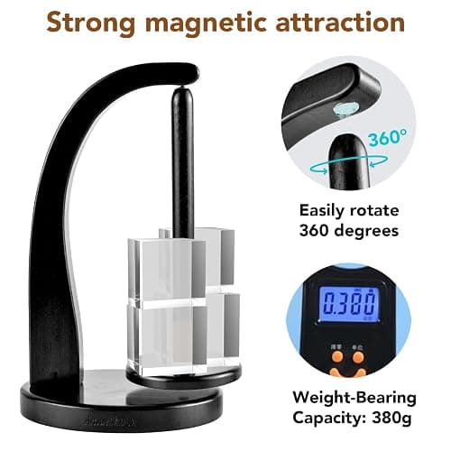 ULOI Crochet Yarn Holder - Upgrade with Crochet Accessories Storage Attachment, Magnetic Wooden Yarn Storage for Knitting Accessories, Perfect for Crocheting and Knitting Projects, Ebony Finish thumbnail 5