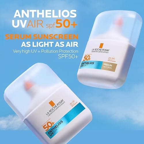La Roche-Posay Anthelios UVAIR Serum Sunscreen SPF50+ Medium, Tinted, 50ml | Tinted serum sunscreen for all skin types, enriched with hyaluronic acid, niacinamide, and vitamin E for high protection thumbnail 2