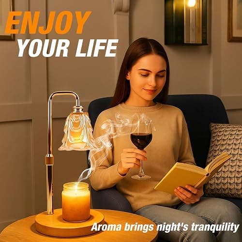 EPIMA Candle Warmer Lamp with Timer and Dimmer, Electric Wax Warmers for Scented Candles with 5 Brightness Settings, Anti-Glare Lamp with Adjustable Height, Home Decor, Gift for Christmas, Birthday thumbnail 7