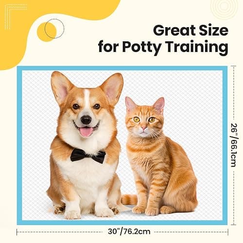 VJJ Puppy Pads 100 Count 30"x26", Great Value Potty Pads for Dogs XL, Large Pee Pads Piddle Pads for Pet Training, Leak-Proof Dog Pee Pads for Doggy Daily Use thumbnail 2