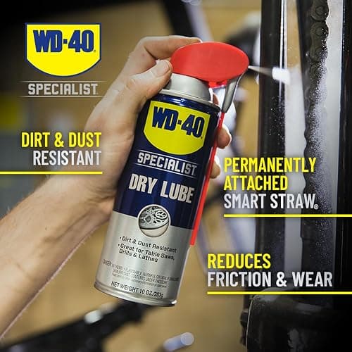 WD-40 Specialist Dry Lube with Smart Straw, Lubricant for Corrosion Protection on Table Saws, Drills and Lathes, Industrial Strength Friction-Reducing Formula, 10 Oz. thumbnail 2