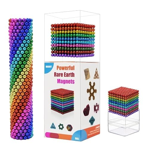 𝙈𝙖𝙜𝙣𝙚𝙩𝙞𝙘-Balls Desk Toys Adults, Stress & Anxiety Relief, Colorful 𝙈𝙖𝙜𝙣𝙚𝙩s Building Sensory Fidget Toys for Office ADHD Autism, Ideal Gift (1000P-M) - Image 1