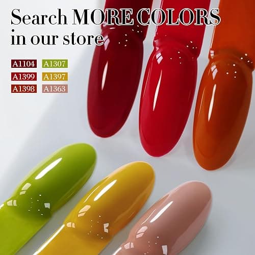 Double Rhythm 15ML Gel Nail Polish Pure Sheer Same Color Same Bottle Soak Off Gel Polish Art Manicure Salon DIY at Home for Women (Dark Red-A1104) thumbnail 10