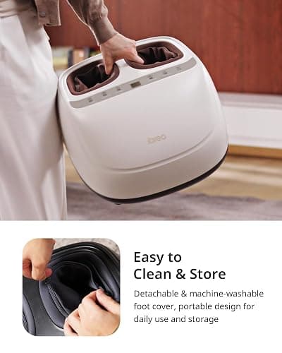 Foot Massager with 2 Level Heat, 3 Level Air Compression & Vibration, Deep Kneading Shiatsu, Remote Control & Timer for Pain Relief, Neuropathy, Plantar Fasciitis, Comfort for Long Stand & Fitness thumbnail 6