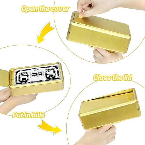Wowok Money Gun Shooter, Make it Rain Money Toy Gun, Prop Money Gun, Spary Cash Gun for Movies Game Party Toy Gun (Metallic Gold) thumbnail 3
