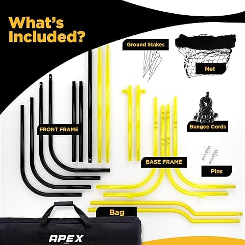 Apex Sports 4x4.5 Ft Baseball Rebounder, Multi-Sport Trainer for Soccer and Volleyball, Adjustable Angles, Easy Storage, Durable Construction, Enhances Agility, Precision, Reflexes, Solo Practice thumbnail 5