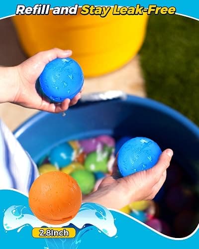 SOPPYCID Reusable Water Bomb balloons, Summer Toy Water Toy for Boys and Girls, Pool Beach Toys for Kids ages 3-12, Outdoor Activities Water Games Toys Self Sealing Water Splash Ball for Fun(16Pack) - 16Pack thumbnail 7