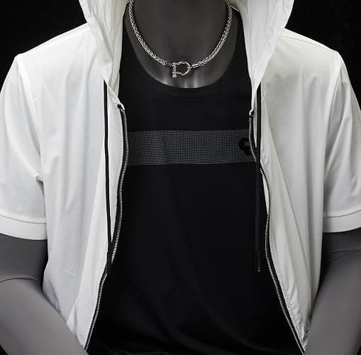 COOLSTEELANDBEYOND Mens Women Stainless Steel Foxtail Wheat Chain Necklace, Screw Anchor Shackle Nautical Sailor Clasp thumbnail 2