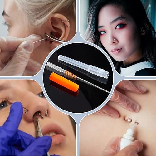 YONGDA Catheter Piercing Needles 50Pcs Mixed Sizes 14G 16G 18G 20G 22G | Hollow Piercing Needles Kit, 316L Stainless Steel for Ear Nose Cartilage Lip Navel Piercing Supplies thumbnail 6